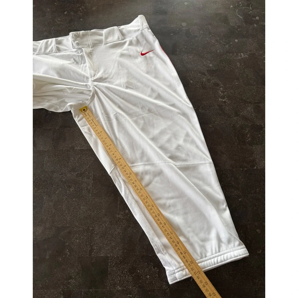 Nike Baseball Softball Knicker Pants White Red Stripe Dri-FIT Mens XL  Athletic